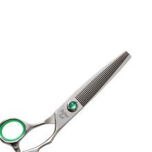 Load image into Gallery viewer, professional pet grooming blenders
dog grooming blending shears
texturizing shears for dog groomers
fine tooth pet coat blender scissors
professional dog scissor line blenders
high end pet texturizing scissors 
Japanese steel dog grooming blenders
7 inch pet grooming blending shears 
salon quality pet finishing tools 
dog coat bulk removal shears