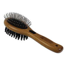 Load image into Gallery viewer, Bamboo Groom Combo Double Brush Pin and Bristle - Short to Med