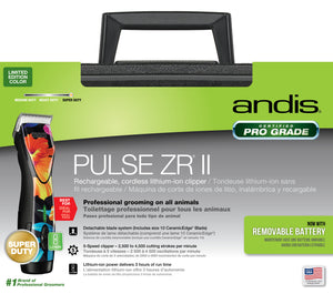 Andis Pulse ZR II Cordless 5 Speed - with 2 Batteries and Case - FLORA