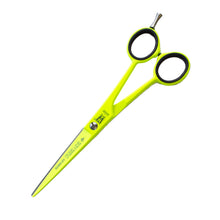 Load image into Gallery viewer, Witte Roseline 6&quot; Straight Scissors - Art Series - Fluoro Yellow - AllGroom