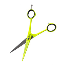 Load image into Gallery viewer, Witte Roseline 6&quot; Straight Scissors - Art Series - Fluoro Yellow - AllGroom