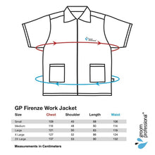 Load image into Gallery viewer, Groom Professional Firenze Unisex Jacket Sizing Chart