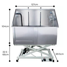 Load image into Gallery viewer, Stainless Steel Electric Lift Bath Tub with Sliding Door 1.4m - 1.7m