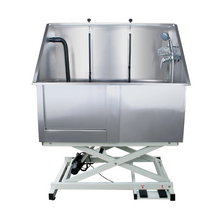 Load image into Gallery viewer, Stainless Steel Electric Lift Bath Tub with Sliding Door 1.4m - 1.7m

Baths &amp; Accessories, Equipment, Stainless Steel Bath
Bath, Dogs, Grooming, Stainless Steel Bath, Step, Tapware, Wash
Grooming Tub
Dog bath tub
