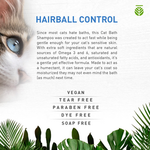 Amazonia Cat Bath Hairball Control Shampoo - 500ml