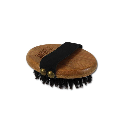 Bamboo Groom Palm Curry Brush With Natural Boar Bristles