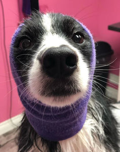 Happy Hoodie Dog Snood 2 Pack Purple Sml and Lrg