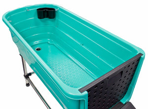 Compact Teal Bath Tub with Ramp