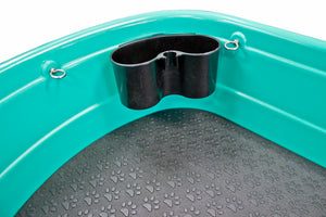 Compact Teal Bath Tub with Ramp