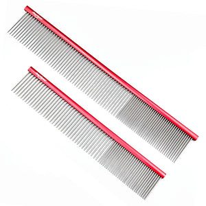 Shernbao Butter Comb 24cm - Red 'Poodle' comb for wool / long coats
